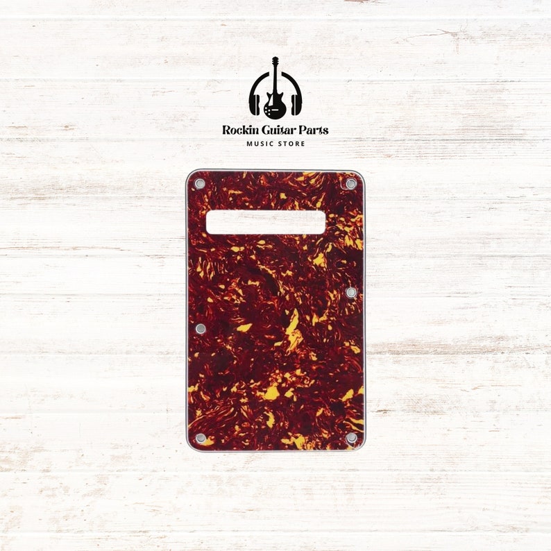 Plaque Stratocaster Backplate Cache Tremolo 4 Plis Tortoise Shell USA