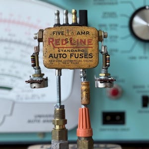 Handcrafted Robot Decor, Steampunk Art, Vintage Mechanical Robot Sculpture, Industrial Home Decor, Unique Collectible Gift