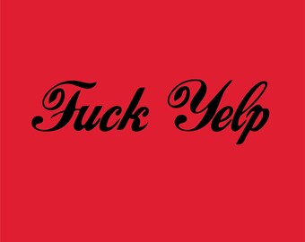 Fuck Yelp, Coke logo, digital SVG download