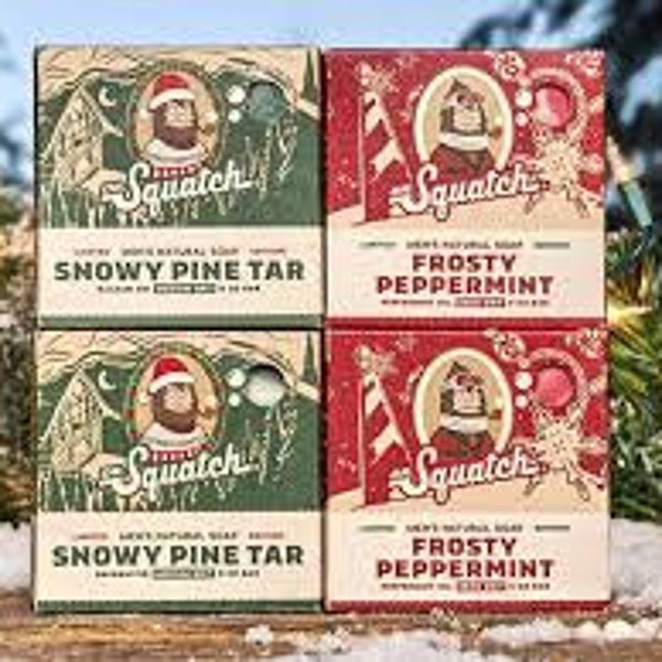 Dr. Squatch Frosty Peppermint and Snowy Pine Tar (4 Pack)