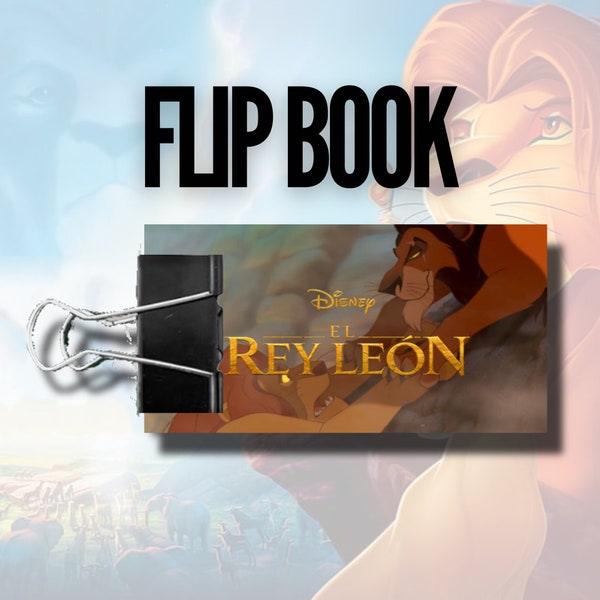 Flipbook Digital Muerte de Mufasa, El Rey León - Manualidad - Infancia - Regalo