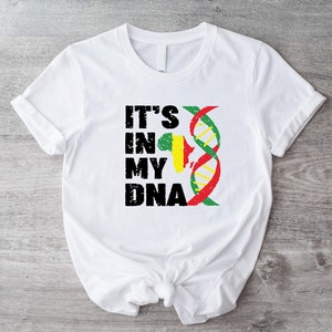 It's In My DNA T-shirt, shirt African Pride, T-shirt Afrika kaart, T-shirt Black History Month, Celebrating African Roots-shirt, T-shirt Love Africa