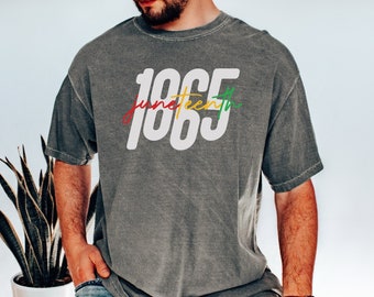 Juni 1865 Komfortfarben T-Shirt, schwarze Geschichte Monat Hemd, afroamerikanisches Hemd, das den Juni feiert, frei seit 1865 T-Shirt