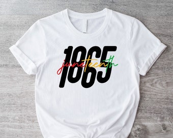 Juni 1865 T-Shirt, Afroamerikanerhemd, schwarzer Geschichtsmonat-Hemd, frei seit 1865 T-Shirt, das den Juni feiert, schwarzes Stolz-T-Stück