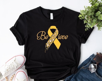 Believe Orange Ribbon T-Shirt, In My Cancer Warrior Era Shirt, Orange Ribbon Support Squad Tee, Multiple Sclerosis Support Sweatshirt, Shirt