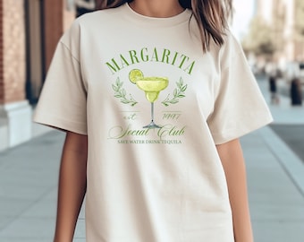 Margarita Social Club Cocktail Comfort Colors T-Shirt, Save Water Drink Tequila Shirt, Drinking Day Tee, Est 1997 Tequila Social Club Shirt