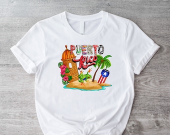 Puerto Rico sommarstrand-T-shirt, Puerto Rican Island-tröja, Karibisk semestervibb-T-shirt, Sommarvibbar 2024-tröja, Resa till Puerto Rico