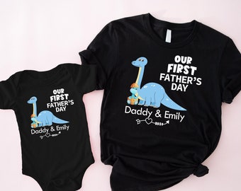 La nostra prima maglietta per la festa del papà insieme, maglietta personalizzata per la festa del papà 2024, magliette personalizzate per la famiglia abbinate, magliette per la prima festa del papà