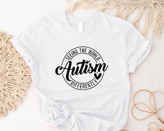 Autisme T-shirt, de wereld anders zien Shirt, cadeau voor leraar speciaal onderwijs, Autism Awareness Month T-shirt, shirt neurodiversiteit
