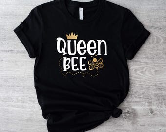 T-shirt bijenkoningin, shirt Boss Lady, cadeau voor koningin, bijenkoningin cadeau, shirt bijenliefhebber, cadeau voor bazige vrouw, shirt honingbij, shirt met bijenthema