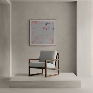 Neutral Muted Soft Plaster Acrylic Original Canvas | Abstract Fine Art Print