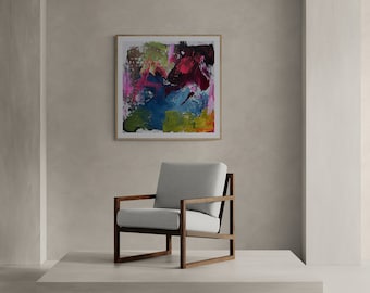 Colorful Bold Abstraction Acrylic Painting Original Canvas | Abstract Fine Art Wall Print