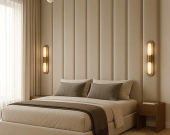 Custom Velvet Upholstered Wall Panels – Modern Accent Wall, Headboard