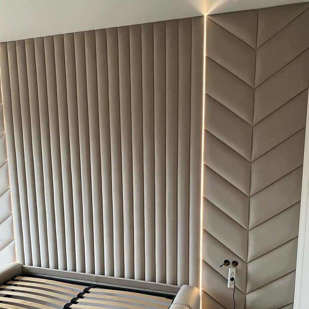 Velvet Wall Panels. Soft Custom Headboard or Accent Wall for Bedroom, Hallway or Living Room