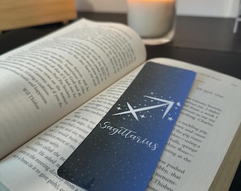 Zodiac Sign Laminated Bookmark: Book Lover Gift