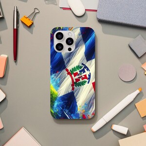 Acrylic Look Dominican Republic Flag Tough case