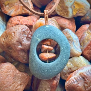 Lake Superior agate Tower Necklace