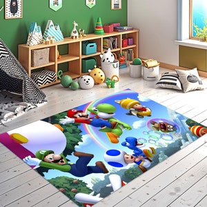 Colorfull Rug,Cute Rug,Baby Room Rug,Nursery Rug,Kids Room Rug,Game Room Rug,Kids Room Decor,Area Rug,Gift For Kids,Custom Rug,Non-slip Rug