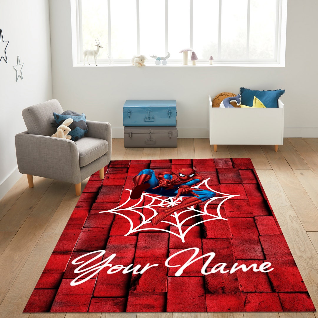 Personalized Spiderman Rug: Custom Kids Room Decor - Etsy