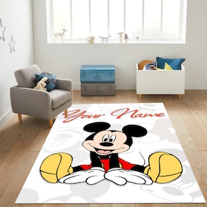Cartoon Teppich, Micky Maus Teppich, Kinderzimmer Teppich, Geschenk für Kinder,Kinderzimmer Teppich, Spielmatte, Babyzimmer Dekor, Neugeborenen Geschenk, Tierteppich, personalisierter Teppich