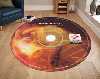 Custom Round Game Room Rug: Modern Print, Non-Slip Cotton Base,