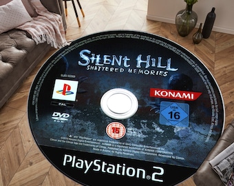 Silent Hill Game Room Rug: Round Gamer Area Rug