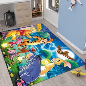 Baby Dekor, Cartoon Teppich, Winnie Puuh, Winnie Teppich, Film Teppich, Kinderzimmer Teppich, Winnie Tigger Ferkel, Moderner Teppich, Dekorativer Teppich, Wohnkultur