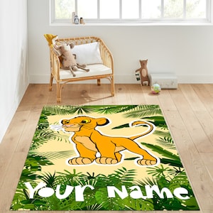 Baby Teppich,König der Löwen,Kinderteppich,Kinderzimmer Teppich,Teppich personalisiert,Geschenk für Kinder,Kinderzimmer Teppich,Spielteppich,Spielteppich,Babyzimmer Dekor, Neugeborenen Geschenk