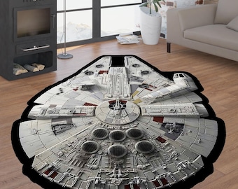 Star Wars Rug, Millenium Falcon Home Decor, Spaceship Carpet