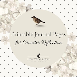 Printable Journal Page Templates | Lined, Dotted & Blank Illustrated Journal Pages | Creative Writing PDF Pack | DIY Journal Inserts