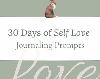 30 Days of Self Love Prompts | Printable Journaling PDF | Mindful Reflection Cards