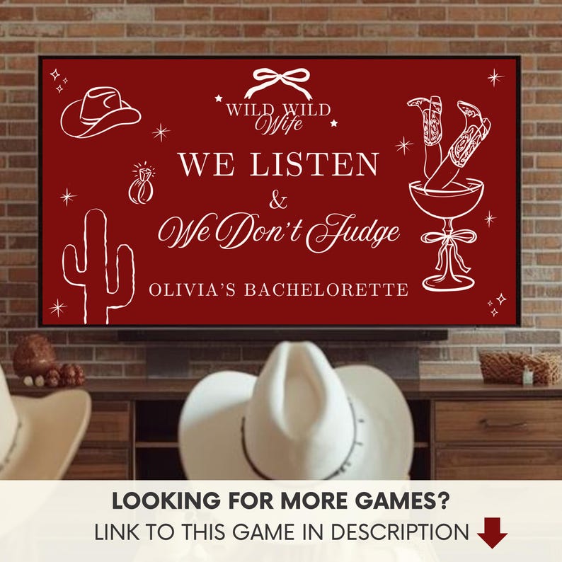 Wild Wild Wife Bachelorette Party Game - What Did the Groom Say Game, Editable Canva Free Template, Hens Party Game (Digital Download) image 11