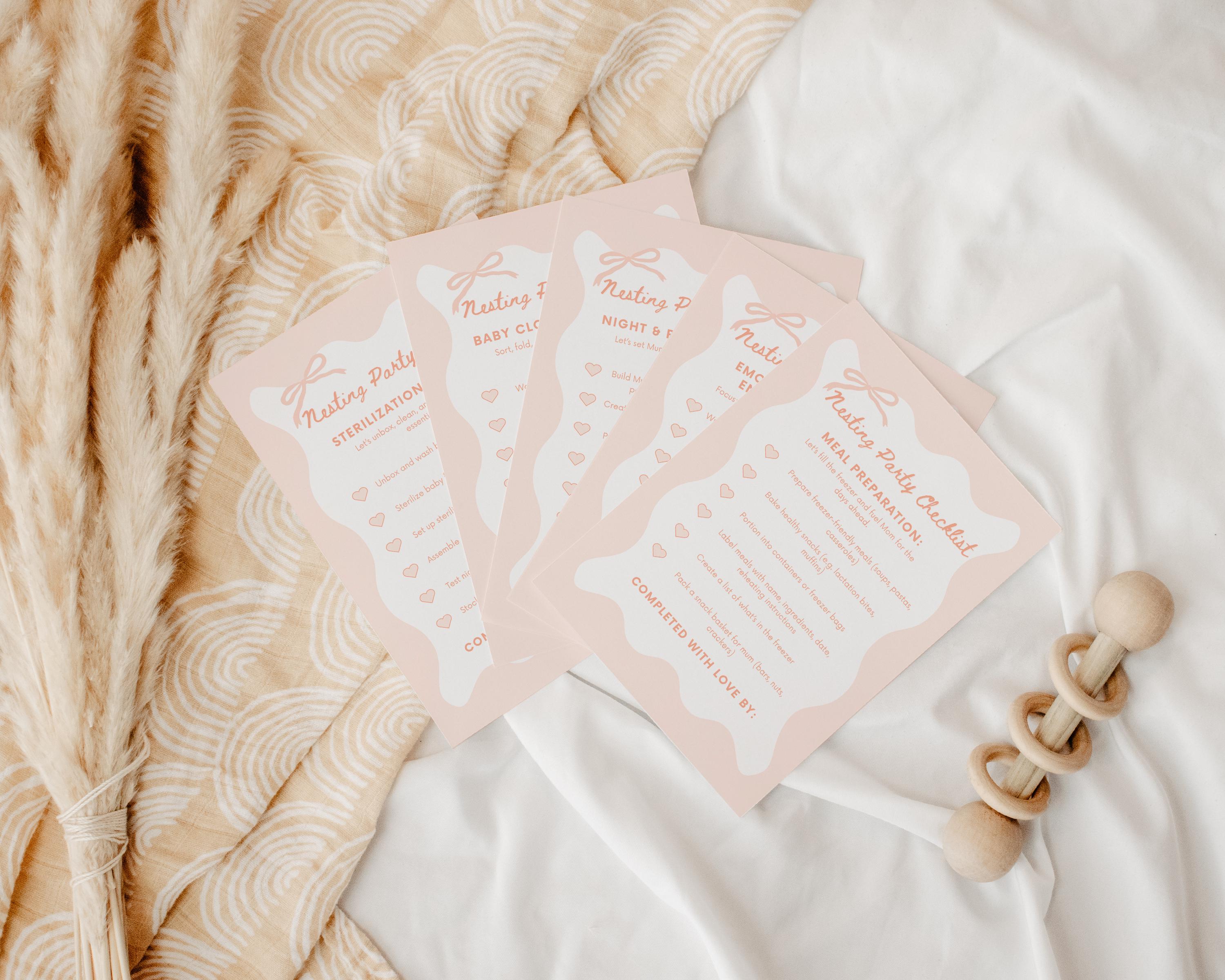 Nesting Party Checklist Editable Template, Nesting Party Ideas, Modern ...