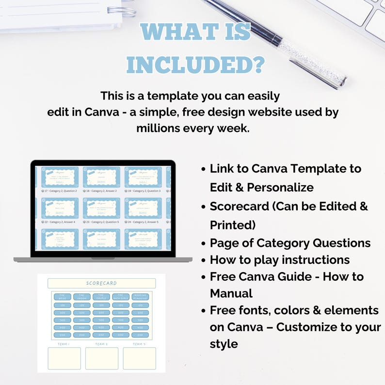 Bachelorette Party Game Show Template – Coastal Trivia Quiz (Editable Canva Template) image 6