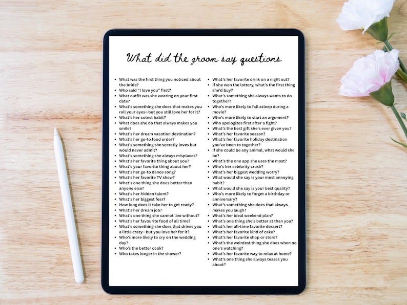 Wild Wild Wife Bachelorette Party Game - What Did the Groom Say Game, Editable Canva Free Template, Hens Party Game (Digital Download) image 6