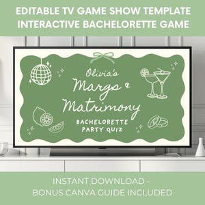 Margs and Matrimony Bachelorette Party Game Canva Template, Tequila Hens Do Party, Final Fiesta Bach, Hens Party Trivia, Girls Night Games