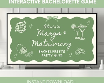 Margs and Matrimony Bachelorette Party Game Canva Template, Tequila Hens Do Party, Final Fiesta Bach, Hens Party Trivia, Girls Night Games