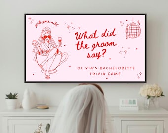 Girls Gone Mild Bachelorette Party Game - What Did The Groom Say Game Slumber Party Bachelorette, Editable Canva Template, Spa Hens Party