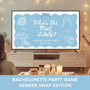 独身パーティーに最もふさわしいゲームテンプレート、編集可能な男女入れ替えゲーム、面白いブライダルシャワーゲーム、海岸での最後の乾杯