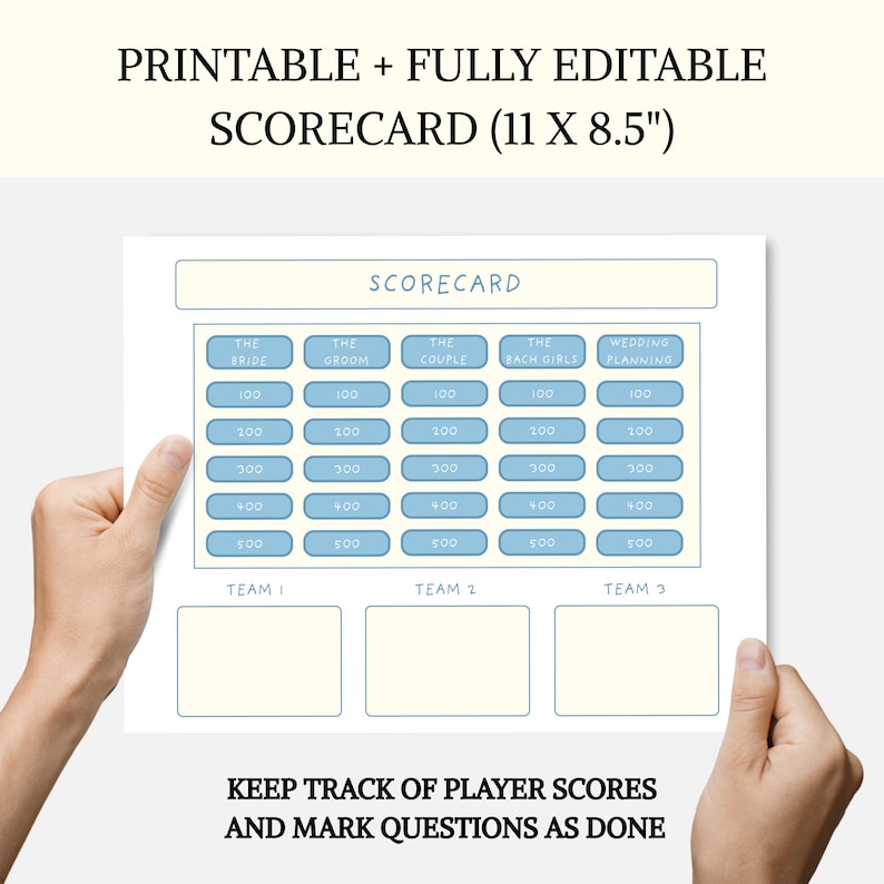 Bachelorette Party Game Show Template – Coastal Trivia Quiz (Editable Canva Template) image 3