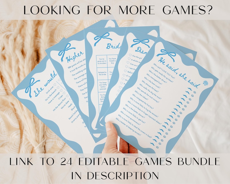 Bachelorette Party Game Show Template – Coastal Trivia Quiz (Editable Canva Template) image 9