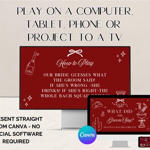 Wild Wild Wife hens party game setup featuring What Did the Groom Say trivia played at a bachelorette weekend. Guests laugh, guess answers, and keep score using the included scorecard. Popular interactive bachelorette game for western-themed bach parties, girls’ trips, and hens nights.