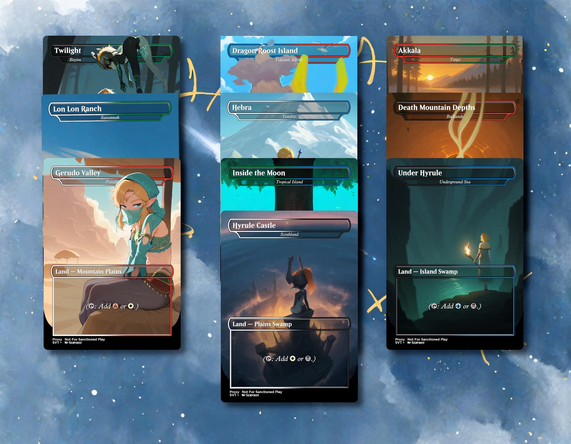Zelda Mtg Proxy Lands - Etsy
