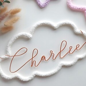 Nube de lana personalizada con nombre de 40 cm
