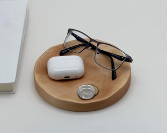 Bandeja de madera de arce con diseño ondulado - Organizador para el hogar y la oficina