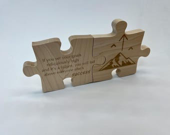 Piezas de rompecabezas decorativas para decorar paredes, frases inspiradoras en inglés