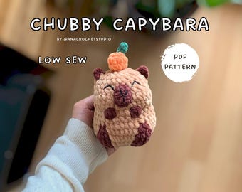 Chubby Capybara Low sew PDF Crochet pattern Amigurumi
