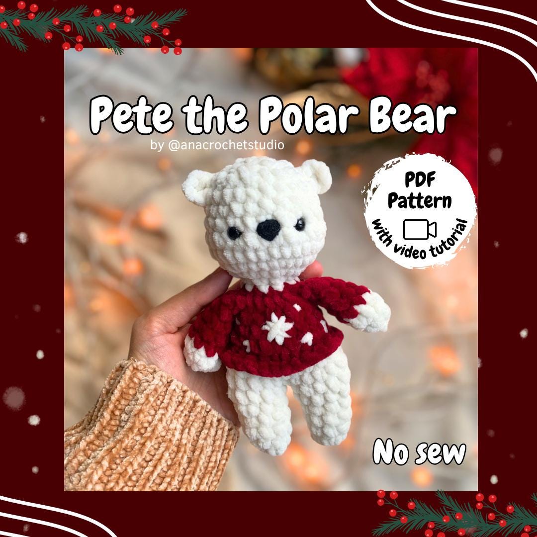 Polar Bear No Sew PDF Crochet Pattern Amigurumi - Etsy