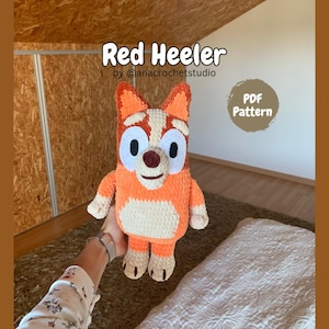 Red Heeler PDF crochet pattern amigurumi plushie dog