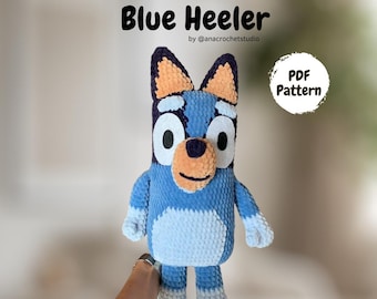 Blue Heeler PDF crochet pattern amigurumi plushie dog